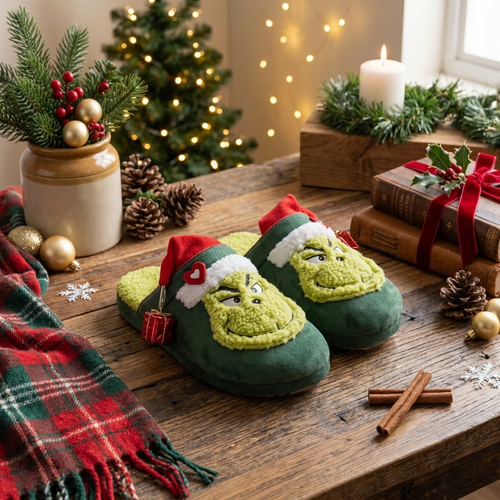 Grinchy Heated Slippers